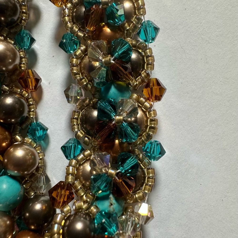 Reversible Statement Bracelet With Teal Stones, S… - image 4